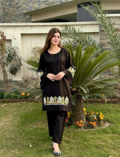 2 Pc women Stitched Cotton Suit