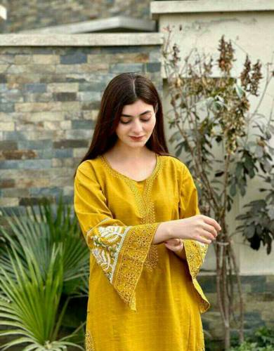 2 Pc women Stitched Cotton Suit