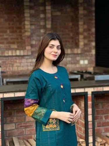 Arabic Lawn Cotton Pocket self Embroidery 2pcs