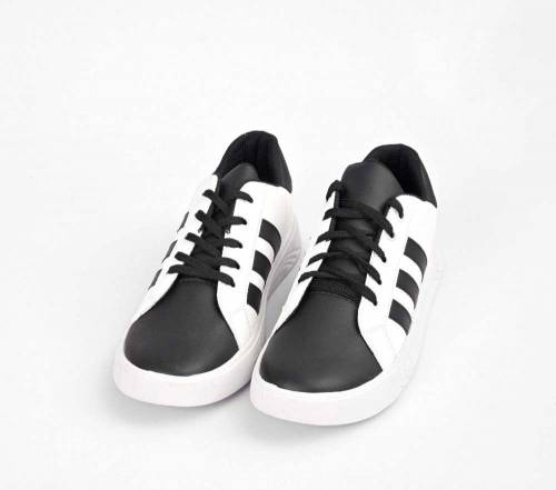 black and white camel double color sneakers