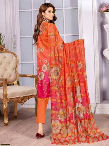 *Product Name*: Amna. B Ulfat 3 Pcs Women's Unstitched Lawn Printed Su
