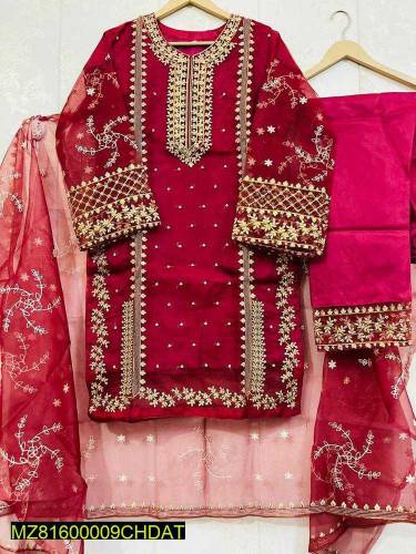 ORGANZA RED 3pcs SUIT 