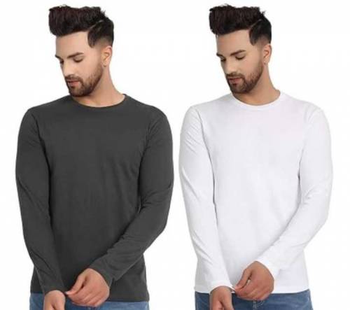 Plain full sleeve T-shirt Pack of 1-5🔥Free delivery 🚚