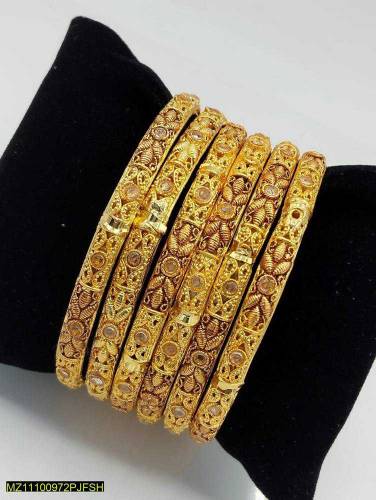 •  Material: Alloy•  Product Type: Bangles•  Plating: Gold Plating•  N