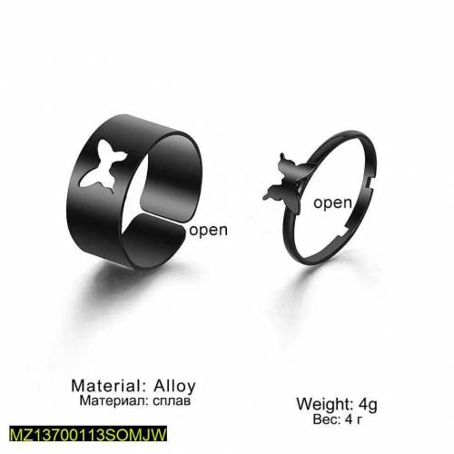 2 Pcs butterfly couple Rings