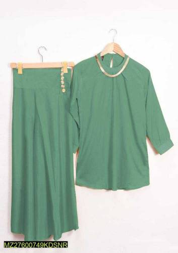 2 Pcs Woman's Stiched Grip Dyed Plain Suit  All Pakistan DC free 🤩🥳🥳🎉