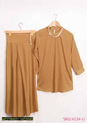 2 Pcs Woman's Stiched Grip Dyed Plain Suit  All Pakistan DC free 🤩🥳🥳🎉
