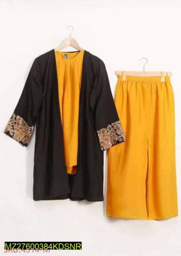 3 Pcs Woman's Stiched Grip Embroidered Suit All Pakistan DC free 🤩🥳🎉