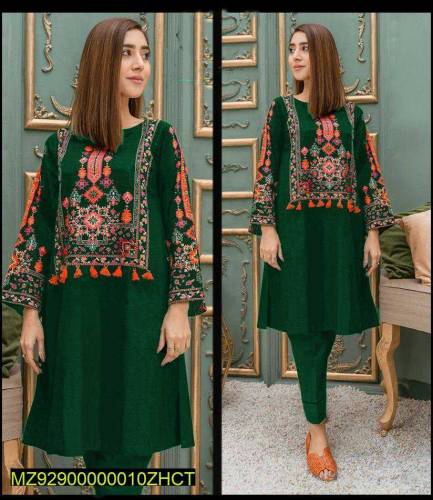 2pcs linen EMBROIDERED shirt and trouser