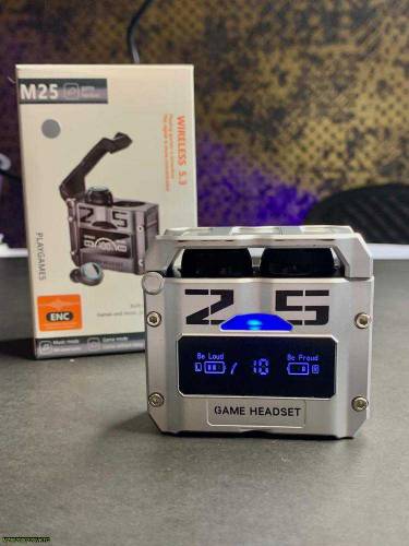 M25 Digital Display Case Earbuds Black 