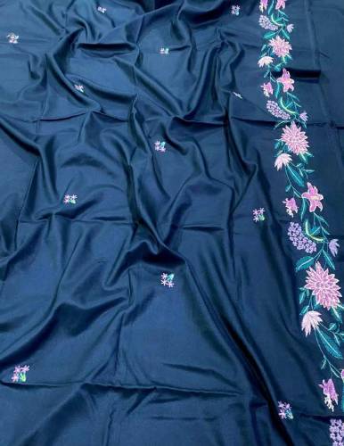 3 Pcs Women'sUnstitched Dhanak EmbroideredSuit
