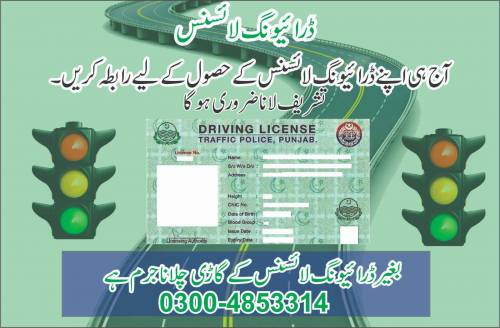 Driving License Original LTV HTV PSV Motor car jeep 
