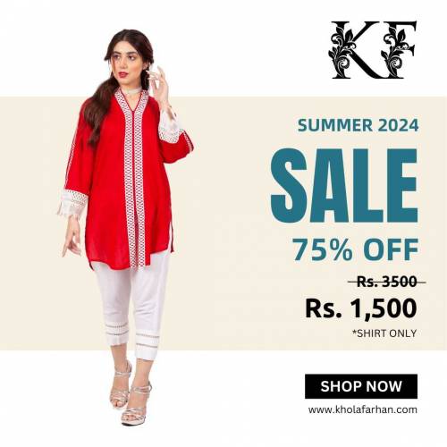 # Khola Farhan Brand # Printed Shirts Available 