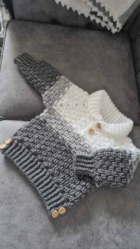 crochet Bay girls frock and baby boys Sweater made on order. 