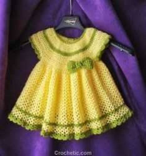 crochet Bay girls frock and baby boys Sweater made on order. 