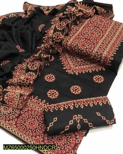 3 Pcs Women's Unstitched