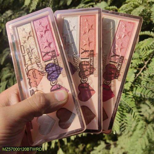 Beautiful eye make-up palette and highlighters 