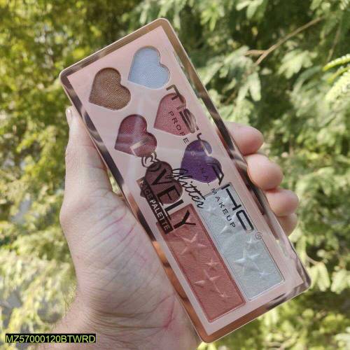 Beautiful eye make-up palette and highlighters 