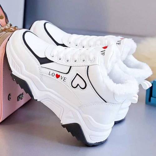Platform Winter Sneakers Women Plush Shoes