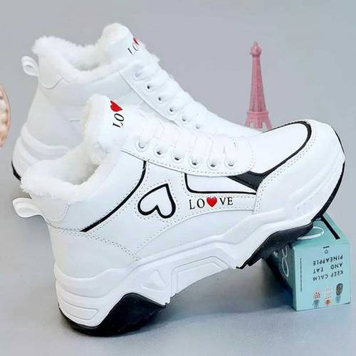 Platform Winter Sneakers Women Plush Shoes