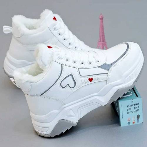 Platform Winter Sneakers Women Plush Shoes