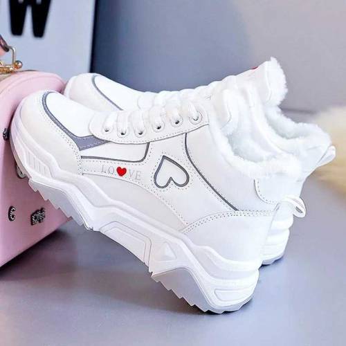 Platform Winter Sneakers Women Plush Shoes