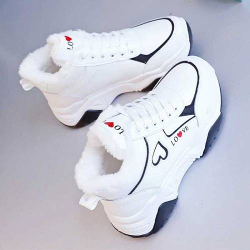Platform Winter Sneakers Women Plush Shoes