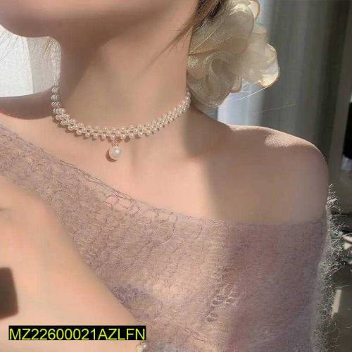 1 PCs elegant Pearl stone choker