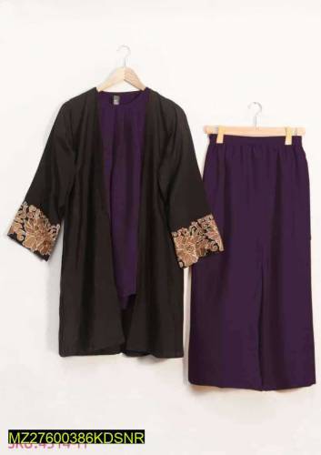 3 Pcs Woman's Stiched Grip Embroidered Suit All Pakistan DC free 🤩🥳🎉