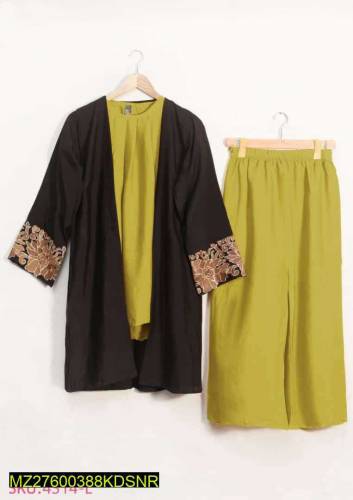 3 Pcs Woman's Stiched Grip Embroidered Suit All Pakistan DC free 🤩🥳🎉