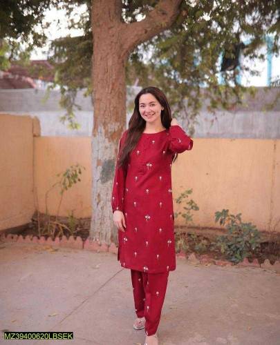 2PC Lawn Embroidered Dress EM-MO4