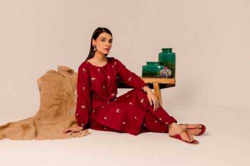 2PC Lawn Embroidered Dress EM-MO4