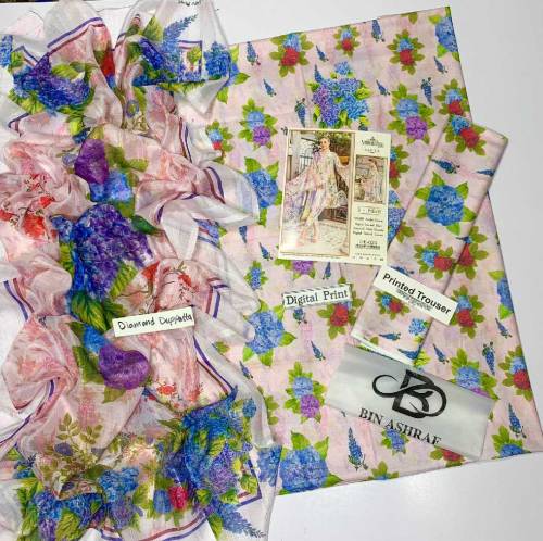 Bin Ashraf Lawn 3pc Collection 