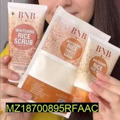 BNB Rice Whitening Glowing Kit Pack Of 3 All Pakistan DC free 🤩🥳