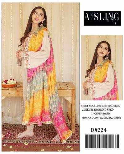 ORIGINAL Embroidery Asling fine Airjet Lawn
