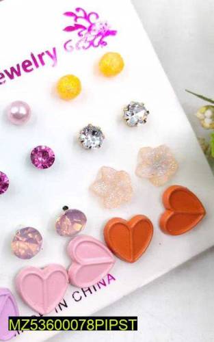 •  Material: Alloy•  Product Type: Ear Studs•  Stone: Artificial•  Sto