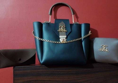 3 Pcs Women's Trendy PU Leather Shoulder Bag