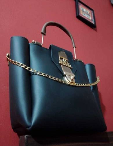 3 Pcs Women's Trendy PU Leather Shoulder Bag