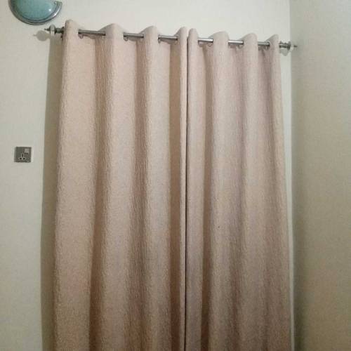 Curtains good quality offwhite color.