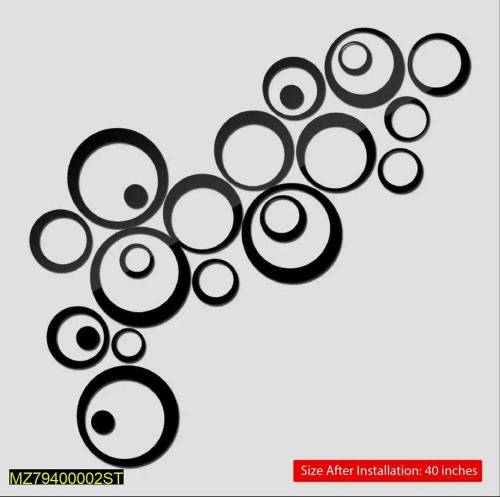 24 Pcs Ring Design MDF Wooden Wall Art