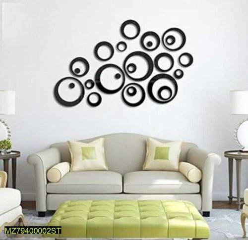 24 Pcs Ring Design MDF Wooden Wall Art