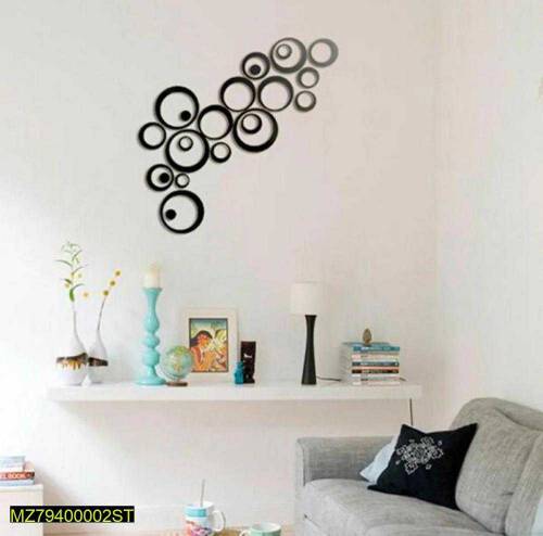 24 Pcs Ring Design MDF Wooden Wall Art