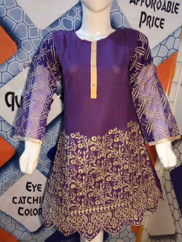 Cotton Embroidered kurti for Ladies