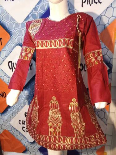 Cotton Embroidered kurti for Ladies