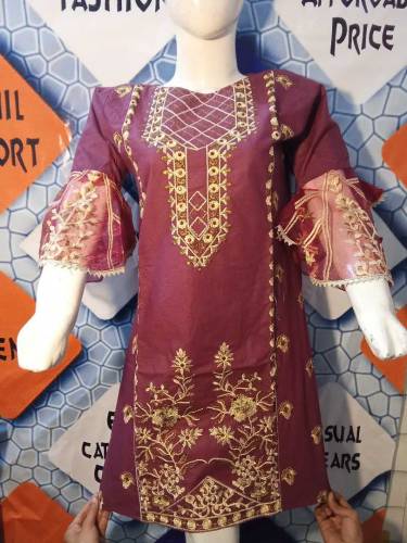Cotton Embroidered kurti for Ladies