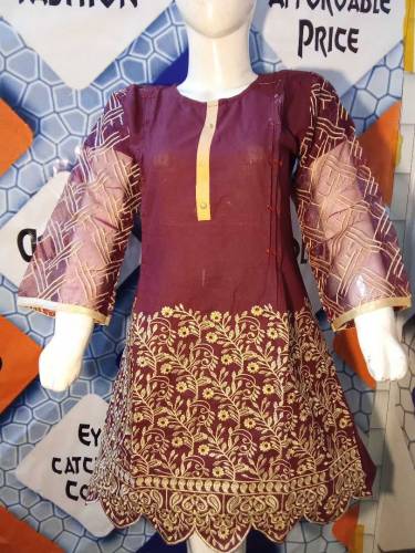 Cotton Embroidered kurti for Ladies