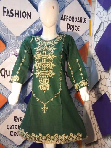 Cotton Embroidered kurti for Ladies
