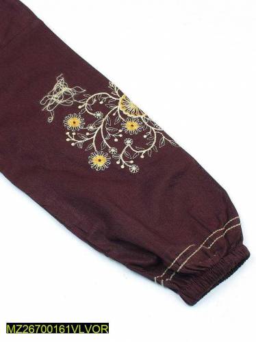 2 pcs Girl Stiched Embroiderd Cotton kurta and pajamau