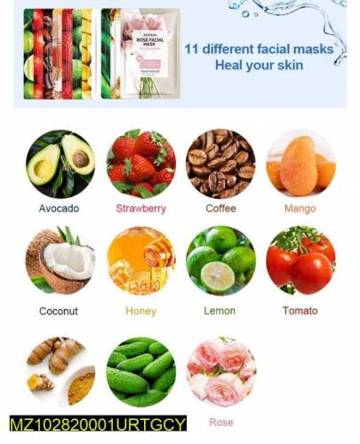 Pack of 11 face masks 