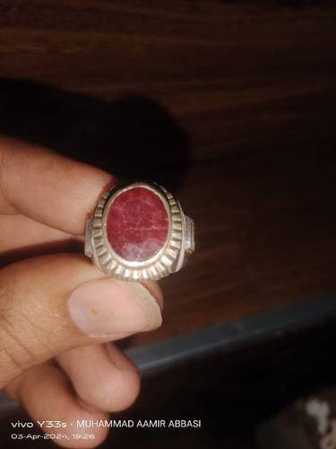 yaqoot stone silver ring 19 No Size 